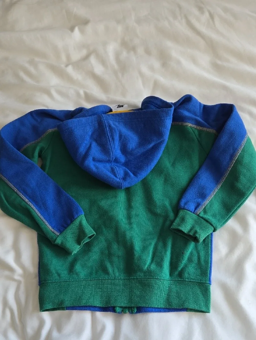Youth Kids Nike Blue Green & Yellow Colorblock Zip Up Hoodie